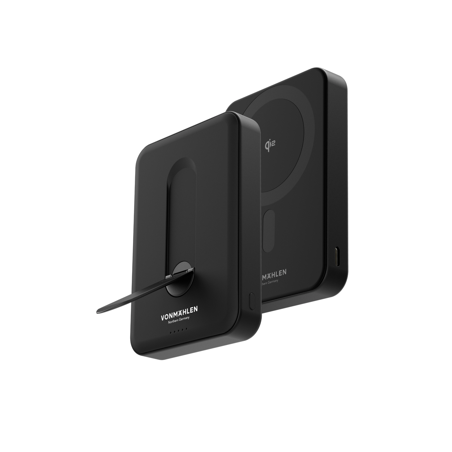 Vonmahlen Evergreen Mag 15W - 10,000 mAh Power Bank with Kickstand - Black