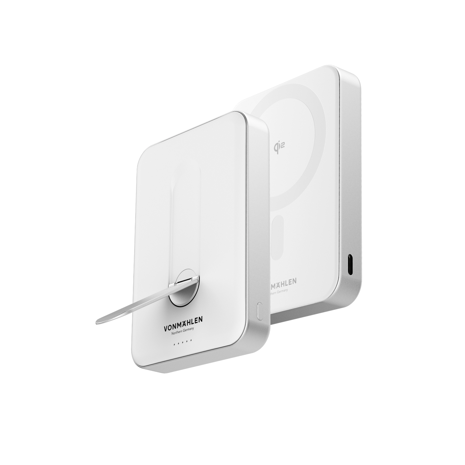 Vonmahlen Evergreen Mag Pro 10000 mAh Power Bank with Kickstand - White
