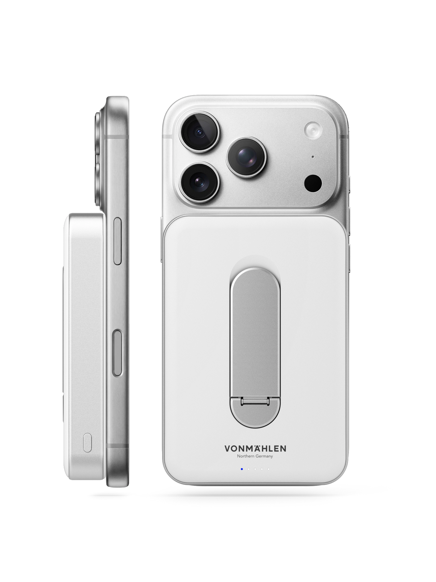 Vonmahlen Evergreen Mag 15W - 10,000 mAh Power Bank with Kickstand - White