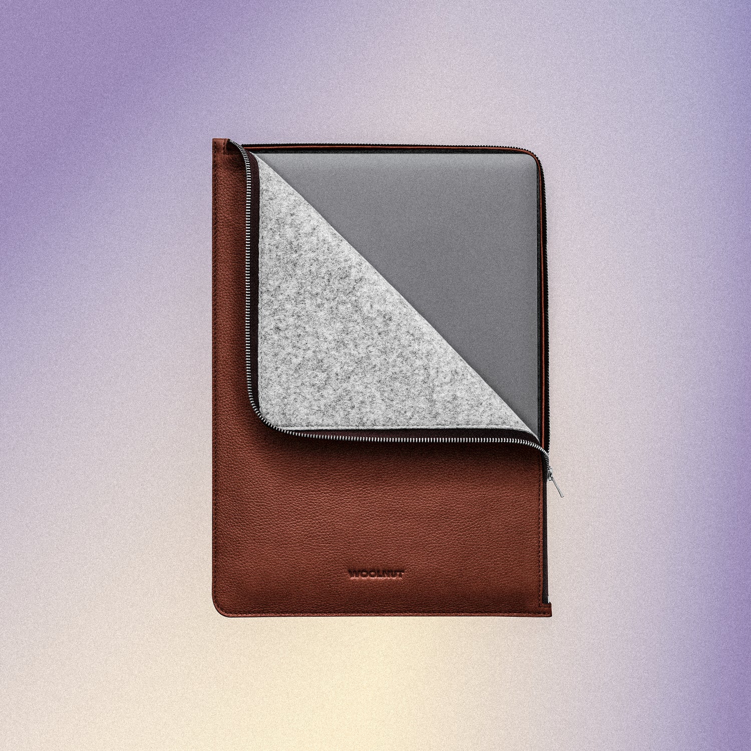 Woolnut Leather Folio for 15" MacBook - Cognac