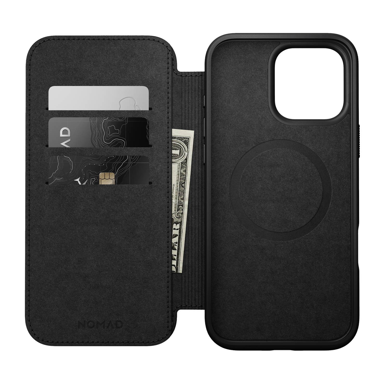 Nomad Modern Leather Folio for iPhone 16 Pro Max - Brown